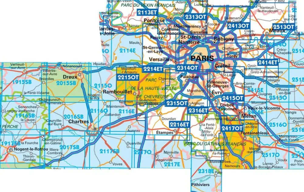 IGN Frankrijk|2415OT Evry Melun Forêt Sénart