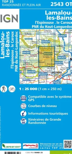 IGN Frankrijk|2543OT Lamalou-les-Bains