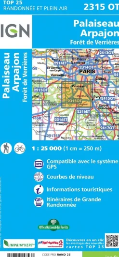 IGN Frankrijk|2315OT Palaiseau - Arpajon