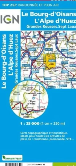 IGN Frankrijk|Wandelkaart 3335 ETR le Bourg d'Oisans