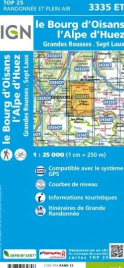 IGN Frankrijk|Wandelkaart 3335et Bourg d'Oisans - Alpe d'Huez