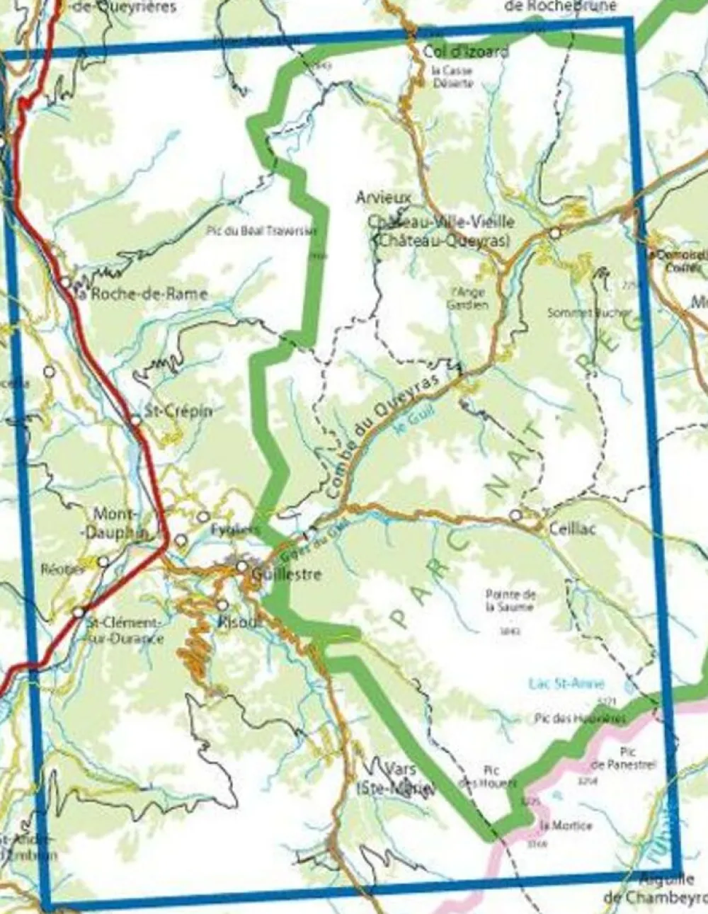 IGN Frankrijk|Wandelkaart 3537et Guillestre - Vars Risoul