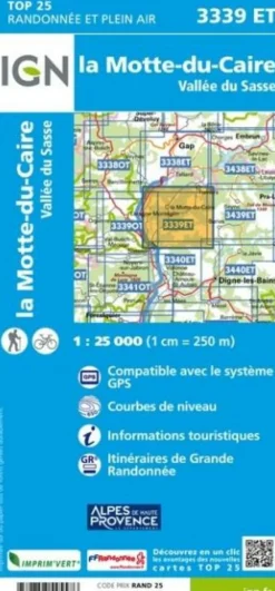 IGN Frankrijk|Wandelkaart 3339et La Motte du Claire 1:25.000