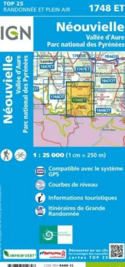 IGN Frankrijk|Wandelkaart 1748ET Neouvielle/vallee d aure 1/25