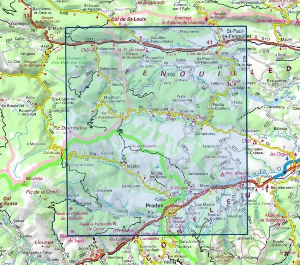 IGN Frankrijk|Wandelkaart 2348et Prades