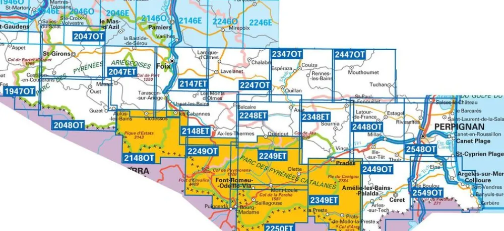 IGN Frankrijk|Wandelkaart 2348et Prades