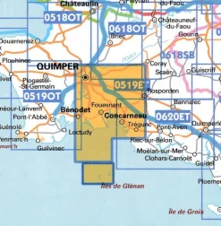 IGN Frankrijk|Wandelkaart 0519et Quimper Concarneau
