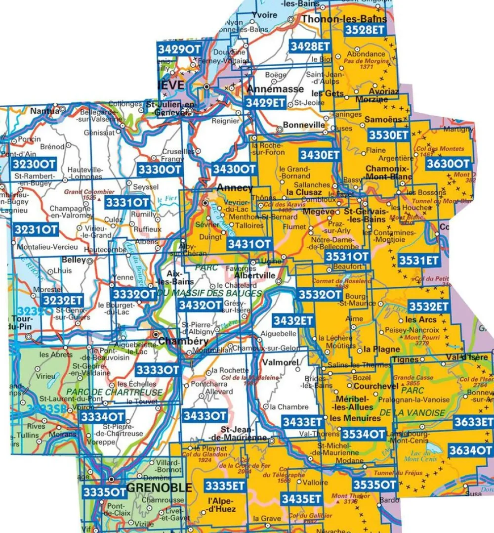IGN Frankrijk|Wandelkaart 3633et Tes Val-d'Isère