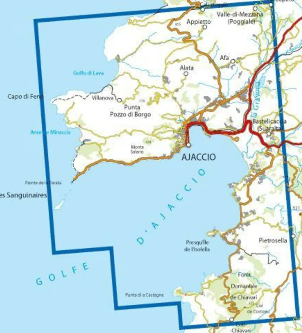 IGN Frankrijk|Wandelkaart 4153ot Ajaccio Îles Sanguinaires