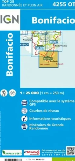 IGN Frankrijk|Wandelkaart 4255ot Bonifacio