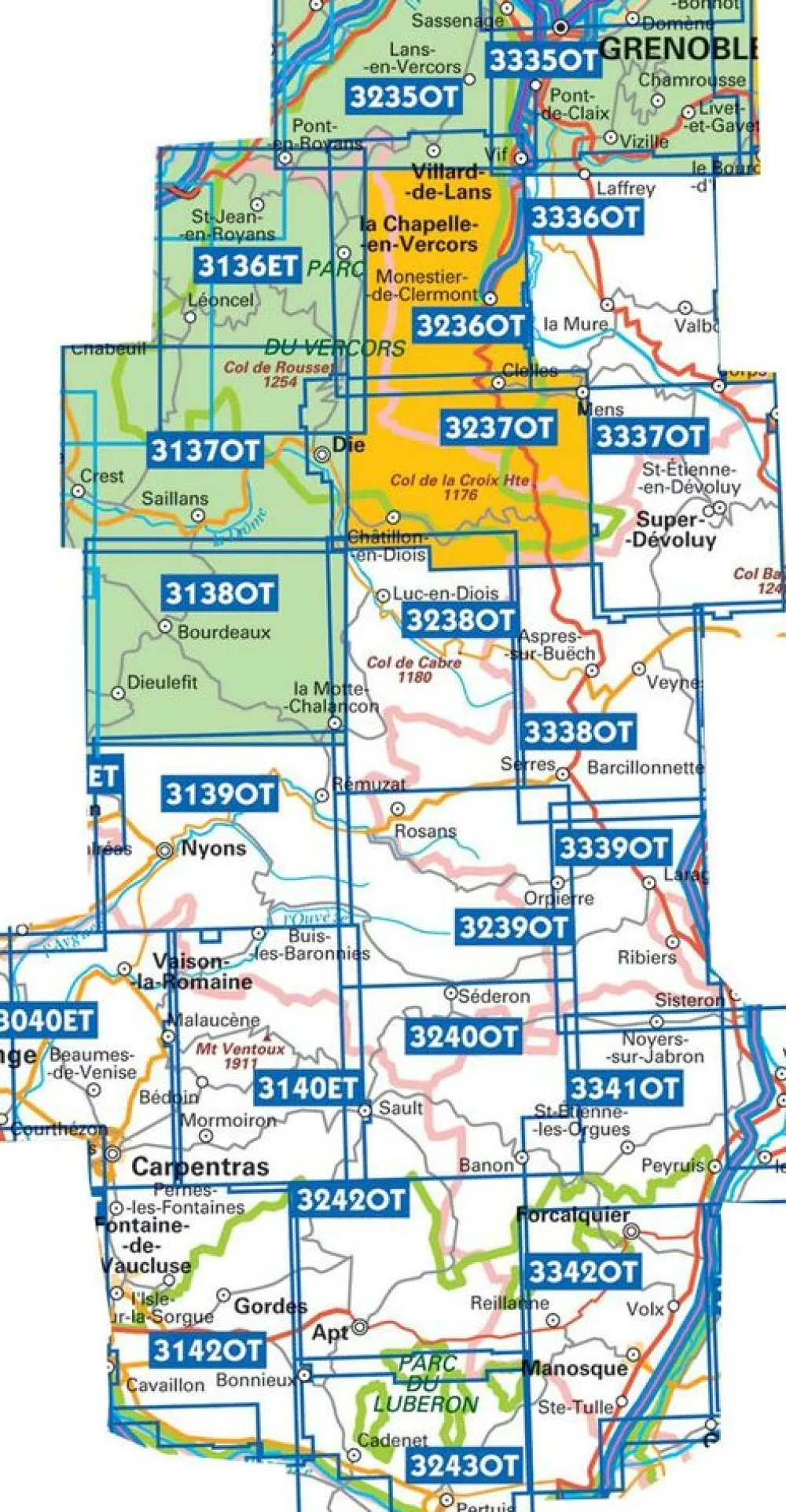 IGN Frankrijk|Wandelkaart 3341ot Montagne de Lure