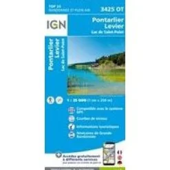 IGN Frankrijk|Wandelkaart 3425OT Pontarlier Levier Lac de St.Poi