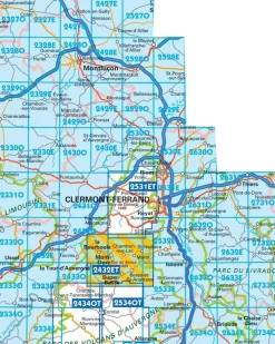 IGN Frankrijk|Wandelkaart 2434ot Riom-ès-Montagnes