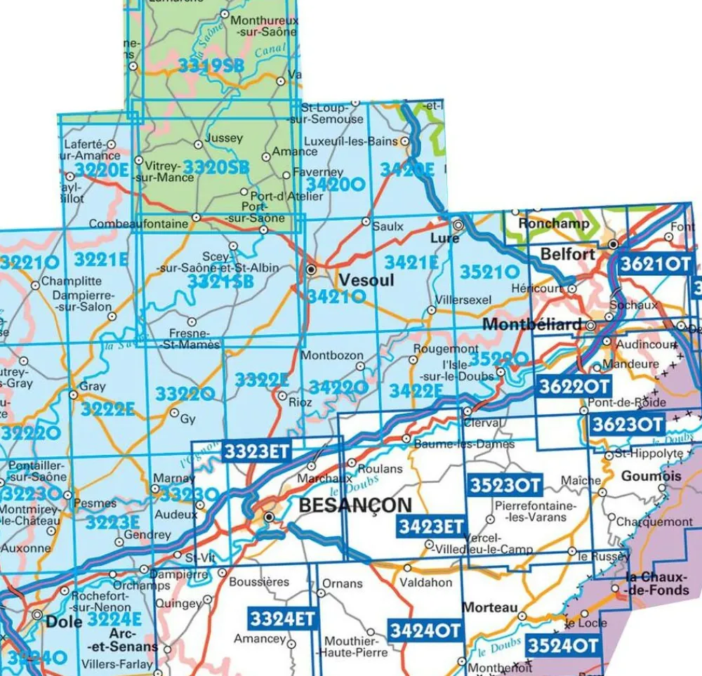 IGN Frankrijk|Wandelkaart 3227ot St-Amour