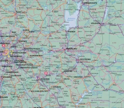 ITMB Oost-Europa|Landkaart Rusland - Europees Rusland en Siberië