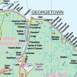 ITMB Zuid-Amerika|Wegenkaart Suriname