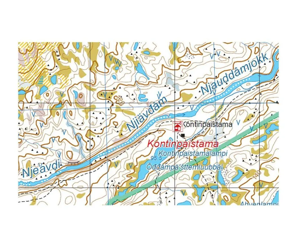 Karttakeskus FInland Scandinavië & Ijsland|Wandelkaart Näätämöjoki Sevettijärvi Silisjoki