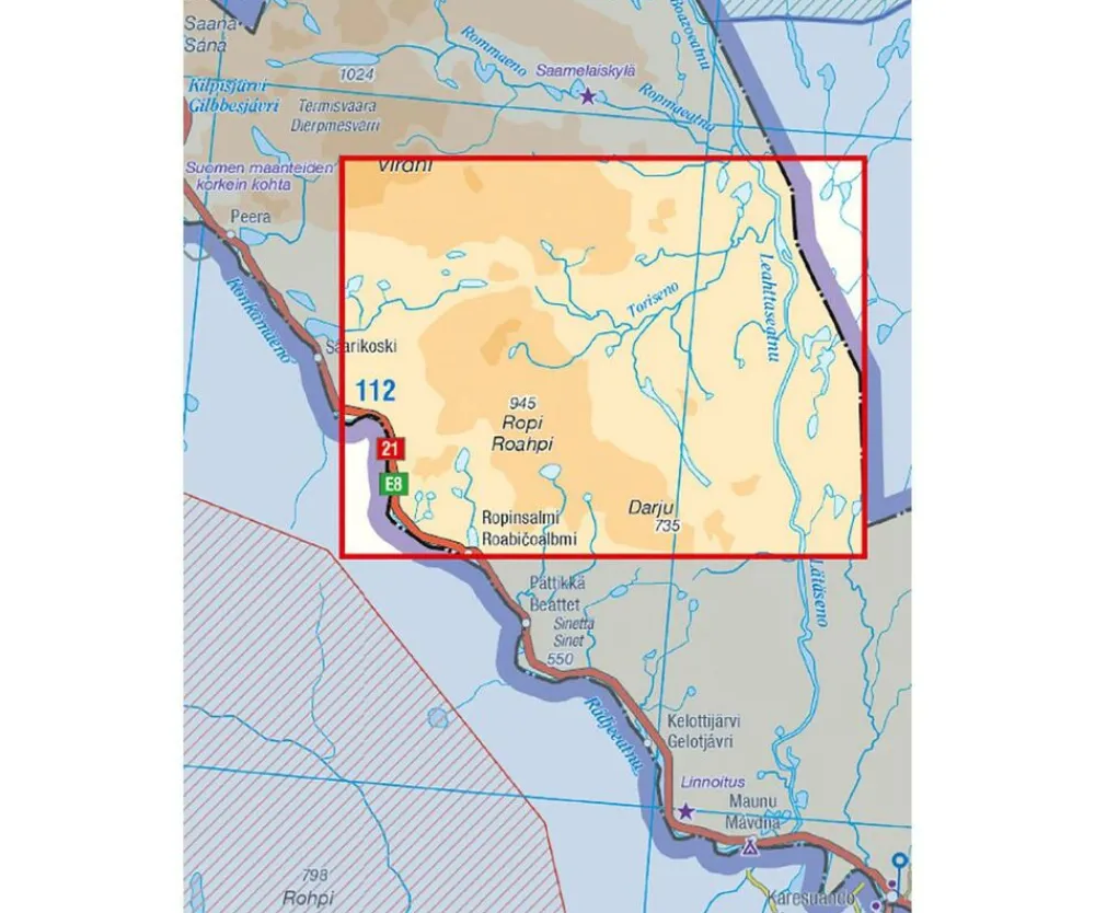 Karttakeskus FInland Scandinavië & Ijsland|Wandelkaart Ropi Kalkkoaivi Munnikurkkio