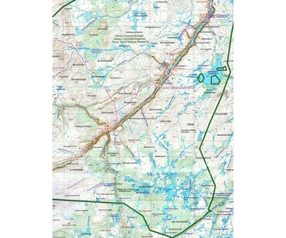 Karttakeskus FInland Scandinavië & Ijsland|Wandelkaart Utsjoki Kevo