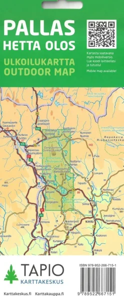 Karttakeskus FInland Scandinavië & Ijsland|Wandelkaart Pallas Hetta Olos 1:50.000