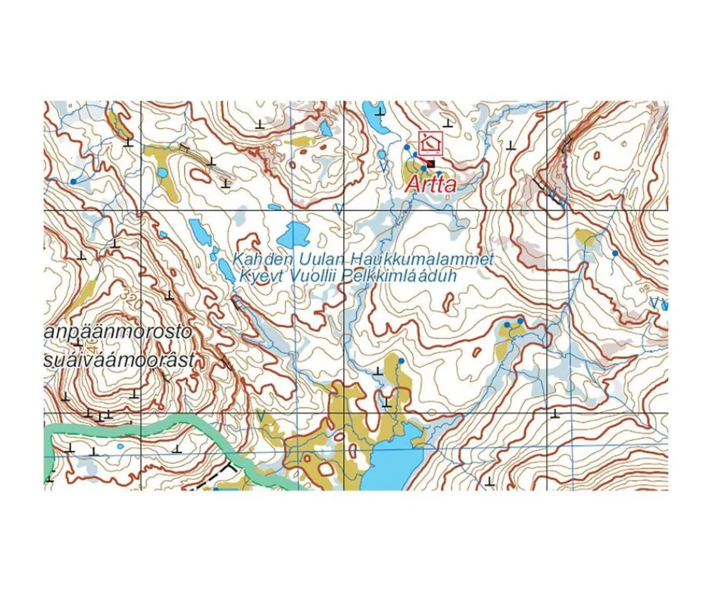 Karttakeskus FInland Scandinavië & Ijsland|Wandelkaart Tsarmitunturi Nellim Nangujärvi