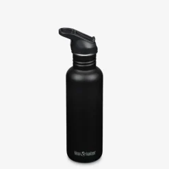 Klean Kanteen Flessen & Waterzakken|Classic met flip/sportdop, 800ml/27oz black