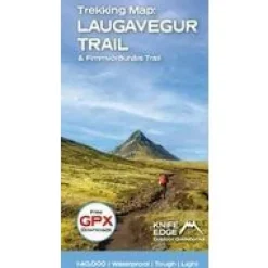 Knife Edge Scandinavië & Ijsland|Iceland's Laugavegur trail wandelkaart