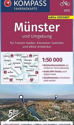 Kompass Duitsland|Fietskaart 3212 Münster und