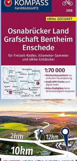 Kompass Duitsland|Fietskaart 3358 Osnabrücker Land