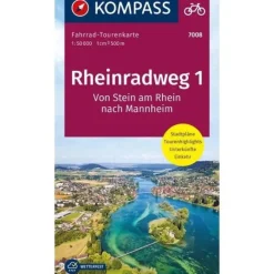 Kompass Duitsland|Fietskaart FTK7008 Rheinradweg 1