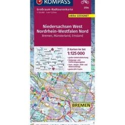 Kompass Duitsland|Fietskaart GRK3704 Niedersachsen West