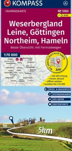 Kompass Duitsland|FK3363 Weserbergland, Leine