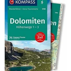 Kompass Italië & Malta|Wandelgids 5780 Dolomiten-Höhenweg 1-3