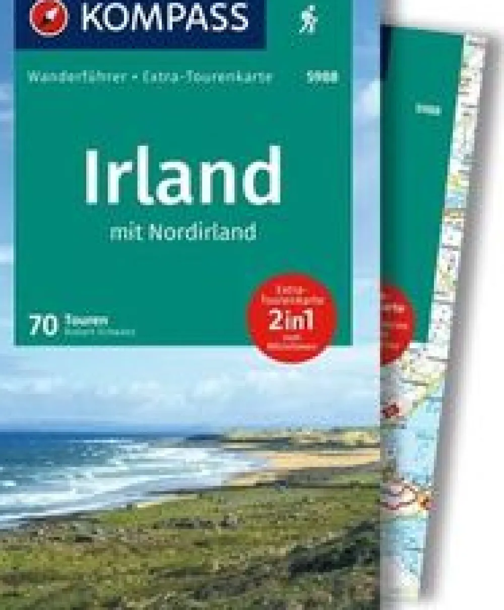 Kompass Groot-Brittanië & Ierland|Wandelgids 5988 Irland, Nordirland