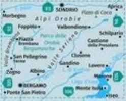 Kompass Italië & Malta|Wandelkaart 104 Alpi Orobie, Bergamasche