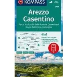 Kompass Italië & Malta|Wandelkaart 2459 Arezzo, Casentino