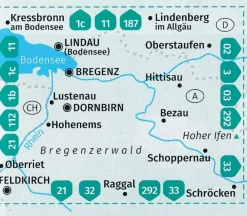 Kompass Oostenrijk|Wandelkaart 2 Bregenzer Wald