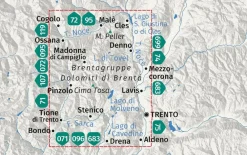 Kompass Italië & Malta|Wandelkaart 73 Brentagruppe, Dolomiti