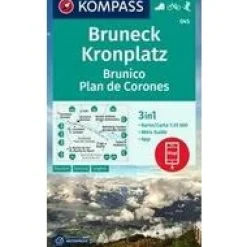 Kompass Italië & Malta|Wandelkaart 045 Bruneck