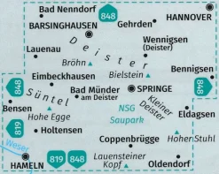 Kompass Duitsland|Wandelkaart 864 Deister