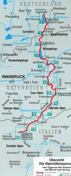 Kompass Oostenrijk|Italië & Malta|Wandelkaart 289 Die Alpenüberquerung