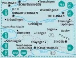 Kompass Duitsland|Wandelkaart 895 Donaueschingen, Baar
