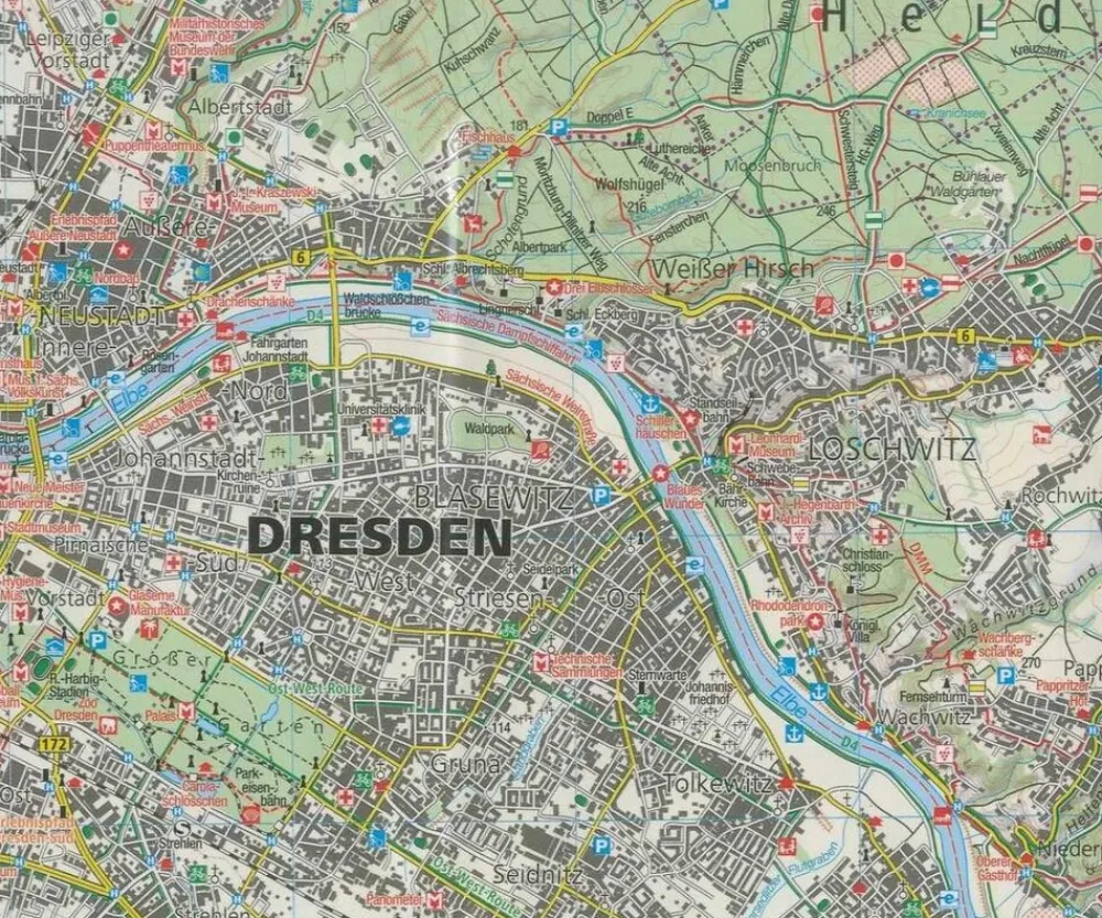 Kompass Duitsland|Wandelkaart 809 Dresden Meissen