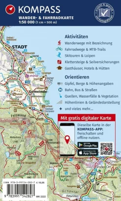 Kompass Frankrijk|Wandelkaart 2222 Elzas, Vogezen Zuid