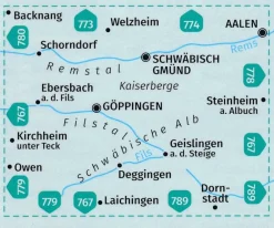 Kompass Duitsland|Wandelkaart 777 Filstal - Remstal - Kaiserberge