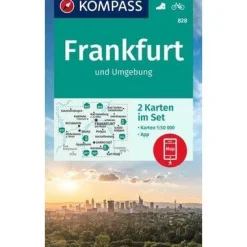 Kompass Duitsland|Wandelkaart 828 Frankfurt und Umgebung