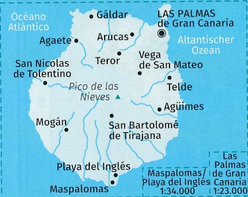 Kompass Spanje & Portugal|Wandelkaart 237 Gran Canaria