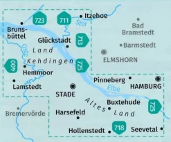 Kompass Duitsland|Wandelkaart 726 Hamburg - Altes Land