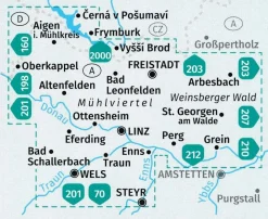 Kompass Oostenrijk|Wandelkaart 202 Linz en omgeving