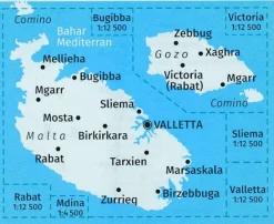Kompass Italië & Malta|Wandelkaart 235 Malta en Gozo